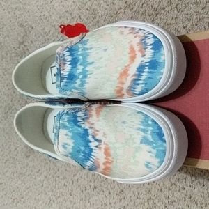 🎨 NIB Vans Asher Psychedelic Tie Dye Slip-On Shoes, Size 6.5 🎨